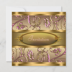 Pink Gold All Occasion Party Invitations