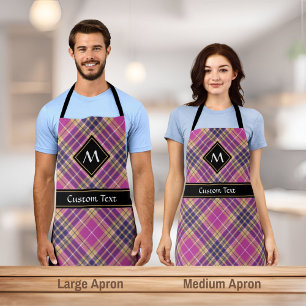 Pink, Gold and Blue Tartan Apron