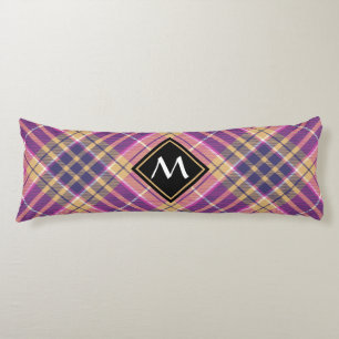 Pink, Gold and Blue Tartan Body Cushion
