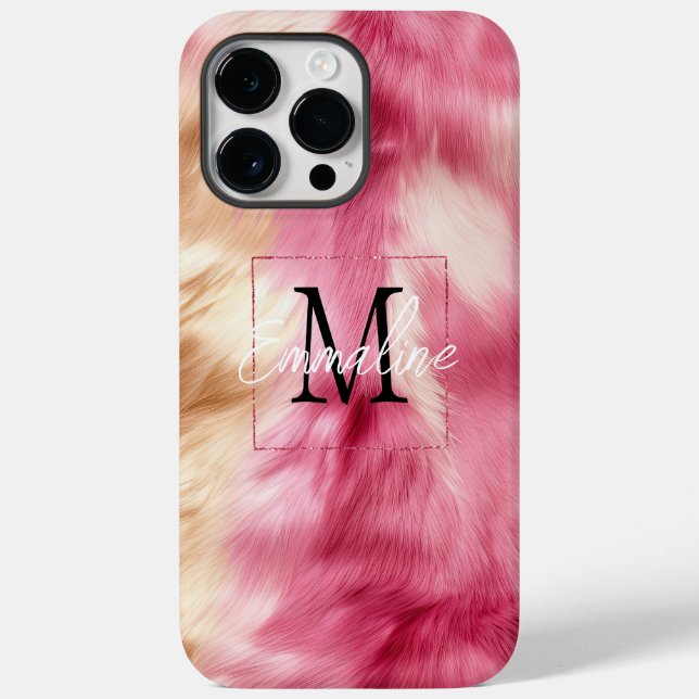 Pink Gold Animal Fur Case-Mate iPhone Case (Back)