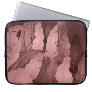 Pink Gold Banana Leaves: Luxury Laptop Sleeve