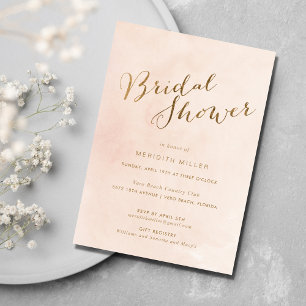 Pink Gold Bridal Shower Party Invitation