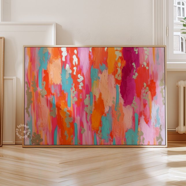 Pink Gold bstract Preppy Dorm Decor (Pink Gold bstract Preppy Dorm Decor)