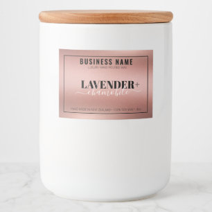 Pink Gold Candle Label, Candle Sticker, Printable  Food Label
