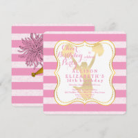 Pink | Gold Cheer Cheerleader Teen Birthday Party