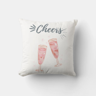 Pink gold cheers Champagne  Cushion