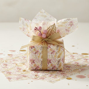 Pink Gold Christmas Pattern#21 ID1009 Tissue Paper