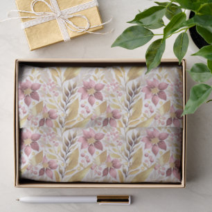 Pink Gold Christmas Pattern#21 ID1009 Tissue Paper