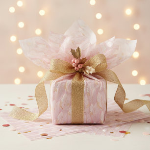 Pink Gold Christmas Pattern#29 ID1009 Tissue Paper
