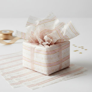 Pink Gold Christmas Pattern#35 ID1009 Tissue Paper