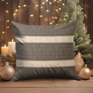 Pink Gold Christmas Pattern#35b ID1009 Cushion