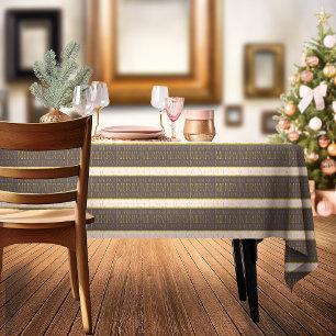 Pink Gold Christmas Pattern#35b ID1009 Tablecloth