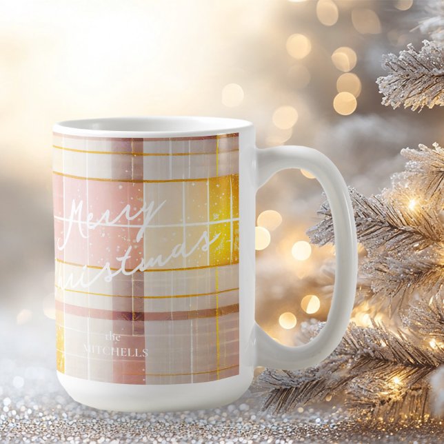 Pink Gold Christmas Pattern#7 ID1009 Coffee Mug (Creator Uploaded)