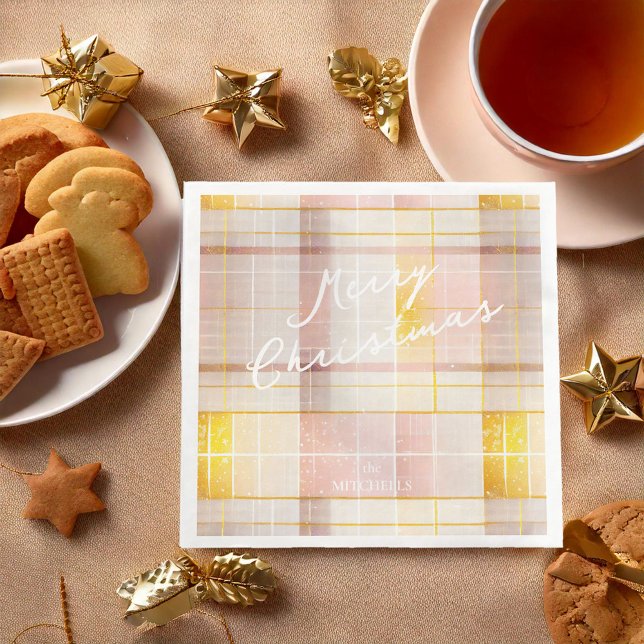 Pink Gold Christmas Pattern#7 ID1009 Napkin (Creator Uploaded)