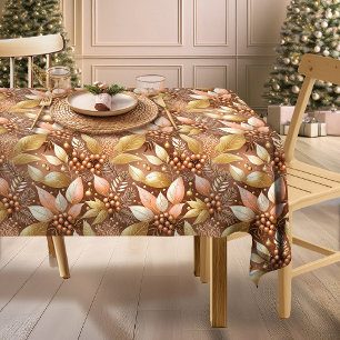 Pink Gold Christmas Pattern#8 ID1009 Tablecloth