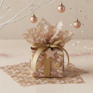 Pink Gold Christmas Pattern#8 ID1009 Tissue Paper