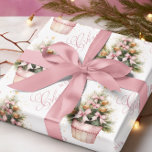 Pink Gold Christmas Tree Ornaments & Bows Wrapping Paper<br><div class="desc">Wrap this year's Christmas presents with our delightful Pink Gold Christmas Tree Ornaments & Bows Wrapping Paper. It features a beautifully hand-painted watercolor design, with a shimmering Christmas tree with bows and ornaments in pink and gold hues. "Merry Christmas" is written in graceful decorative calligraphy, adding a touch of refinement...</div>