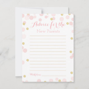 Pink Gold Confetti Baby Shower Advice