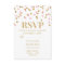 Pink Gold Confetti Wedding RSVP Cards