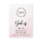 Pink Gold Custom Logo Hair Aftercare Card