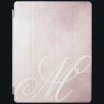 Pink Gold Elegance ⎥Monogram iPad Cover<br><div class="desc">Pink gold metallic sheen background with custom elegant script monogram which can be personalised with your own letter and look wonderful in all variations. If you would like monogram in other special fonts please feel free to contact me through my store for additional personalisation.</div>
