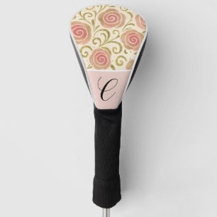 Pink & Gold Fairy Tale Storybook Princess Roses Golf Head Cover