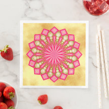 Pink Gold Fantasy Mandala
