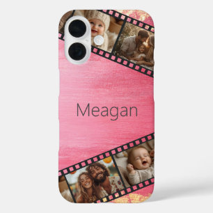 Pink & Gold Film Strip Photo  iPhone 16 Case