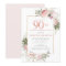 Pink Gold Floral 90th Birthday Party