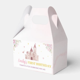 Pink Gold Floral Crown Princess Birthday Favour Bo Favour Box