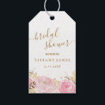 Pink Gold Floral Rose Watercolor Bridal Shower Gift Tags<br><div class="desc">Matching Collection in the Little Bayleigh Store!</div>