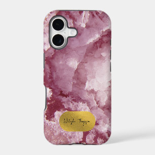 Pink Gold Foil Sea Crystals Signature