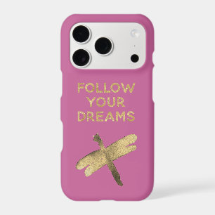 Pink Gold Follow Your Dreams Dragonfly