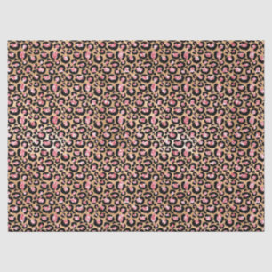 Pink Gold Glitter Leopard Animal Print  Tissue Paper
