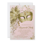 Pink Gold Glitter Masquerade Party