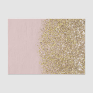 Pink & Gold Glitter Modern Trendy Glam Chic Party Tissue Paper