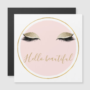 Pink Gold Glitzy Black Eyelashes