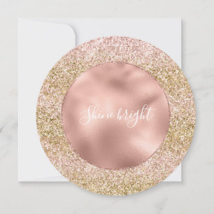 Pink Gold Glitzy Girly Sparkle Glitter Ombre