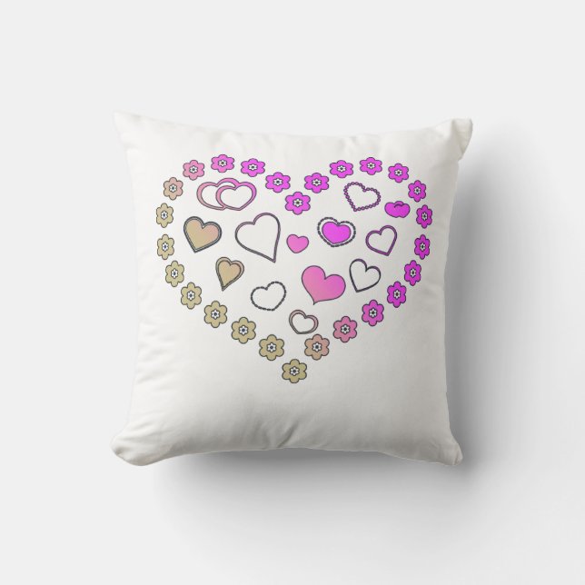 Pink & Gold Gradient Clip Art Cushion (Front)