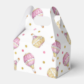 Pink+Gold Hot Air Balloon Favour Box