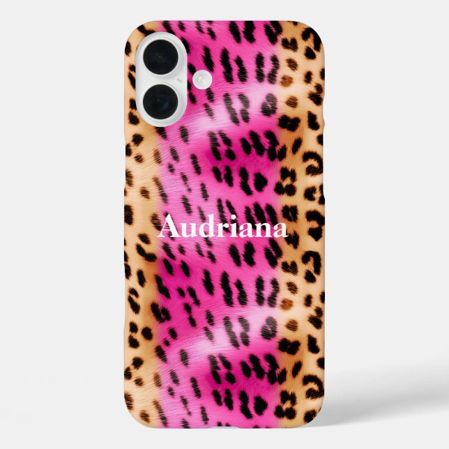 Pink Gold Leopard Print Case-Mate iPhone Case (Back)