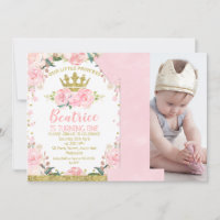 Pink Gold Little Princess Crown 1st Birthday