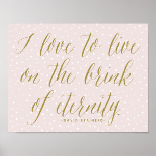 Pink & Gold Live On The Brink Of Eternity Poster