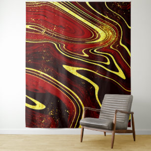 Pink Gold Marble Pattern Tapestry