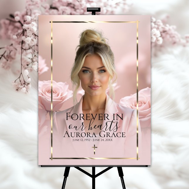 Pink Gold Memorial Poster (Creator Uploaded)