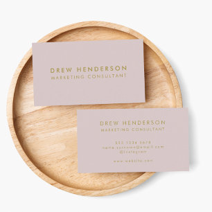 Pink Gold Minimalist   Modern Elegant Stylish Business Card