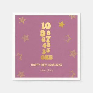 Pink Gold New Years Eve Party  Napkin