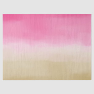 Pink Gold Ombre Watercolor Birthday Tissue Paper