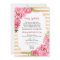 Pink Gold Peonies Baby Sprinkle Invitations