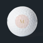 Pink & Gold Personalised Monogram | Name  Golf Tow Golf Balls<br><div class="desc">Personalised Monogram Pink & Gold Art Deco Font,  The template is set up ready for you to customise with your initial,  If you would like to change the colour or style of the font click customise further at the end of the template.</div>